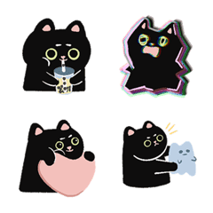黑貓與幽靈貓貓小表情