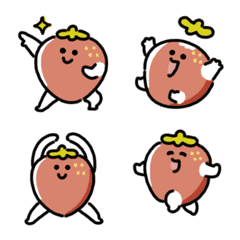 moving strawberry emoji