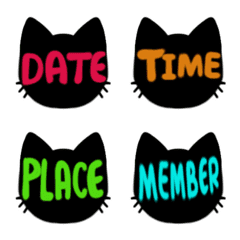 Black Cat Stickers 2