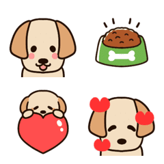 Emoji anjing labrador yang lucu.