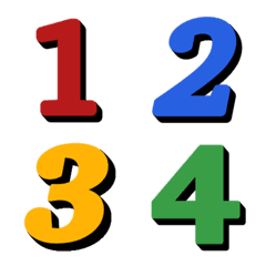 Number classic colour minimal emoji