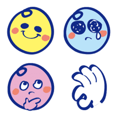 Simple round face emoji Marukao_chan