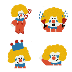 clown with golden hair
