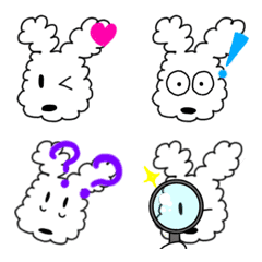Savon, a white dog (animation emoji)