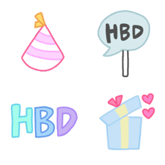 Move Pastel Birthday Emoji