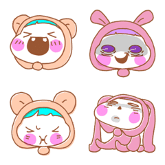 bunny & bear emoji
