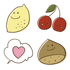 Fruit and  speech bubble