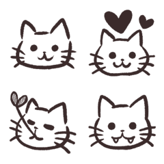 Simple cat happy Emoji