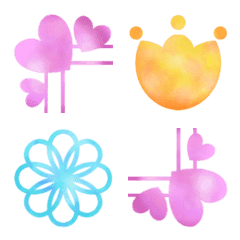 Frame Emoji vol.65 watercolor style