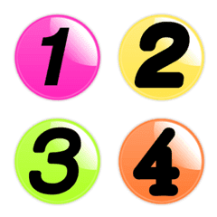 Number classic neon black emoji