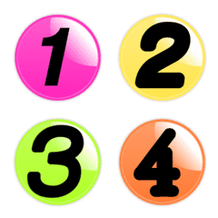 Number classic neon black animate emoji