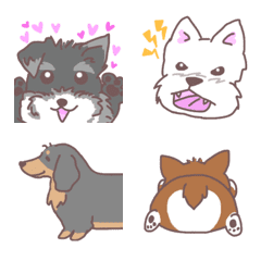 Cute bow wow dogs emoji