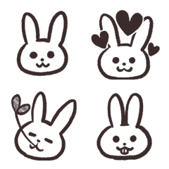 Simple rabbit happy Emoji