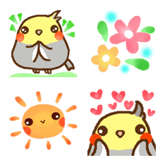 Cute cockatiel emoji (normal version)