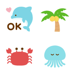simple happy summer animated emoji