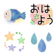 Emoji of rainy season and early summer