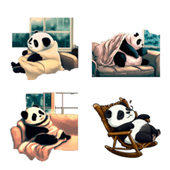 パンダ寝ている (2)