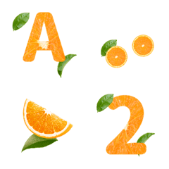 Mandarin Orange ABC 123 Letter Emoji