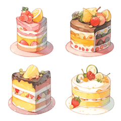 Various fruit decoration cakes