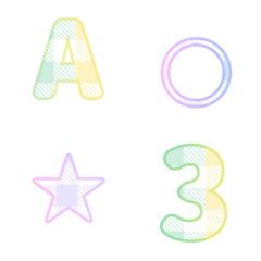 plaid simple ABC 123 Letter Emoji