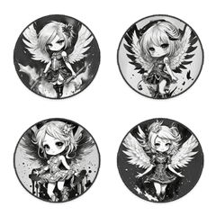 Round sticker - Cute Angel