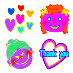 Colorful girl emoji:) Modified version