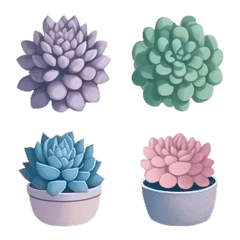 Cute Succulents Garden emoji