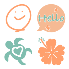simple summer color emoji