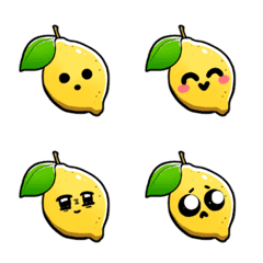 emoji  a lemon with a face of emotions