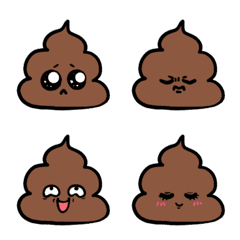 emoji of poo with a face of emotions
