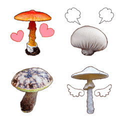 Kawaii Mushrooms Animated Emoji