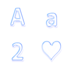 ice blue water ABC 123 Letter Emoji