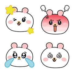 Kawaii Polka Dot Bear Emoji no.1