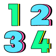Numbers emoji big colorful