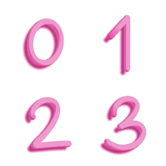 Number pink 3d