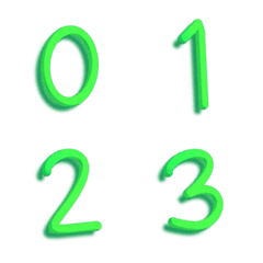 Number green 3d