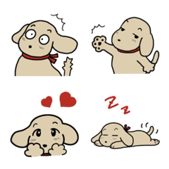 A dog's loose daily life , emoji edition