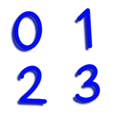 Number dark blue 3d