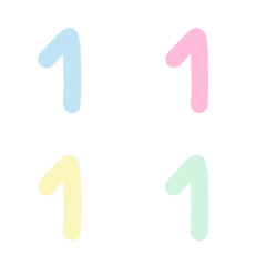 numbers pastel