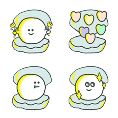 pretty pearl shell sea Animation Emoji