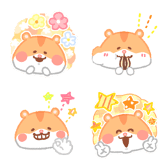 Colorful and cute hamster emoji