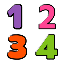 Numbers emoji big color
