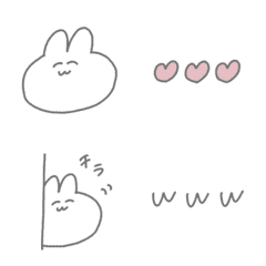 sly and pretty rabbit emoji-menhela ver-
