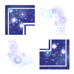 Frame Emoji vol.68 Glitter Blue