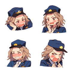 anime stickers-train girl