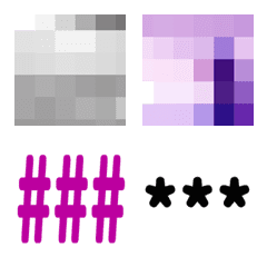 Mosaic text Emoji texture
