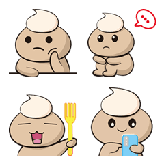 Cream Puff Emoji Stickers