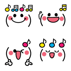 Colorful! Kaomoji Emoji basic Animation4