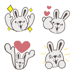 Useful emoji of a surreal rabbit