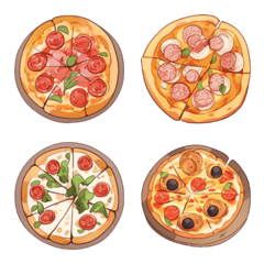 Variety of pizza